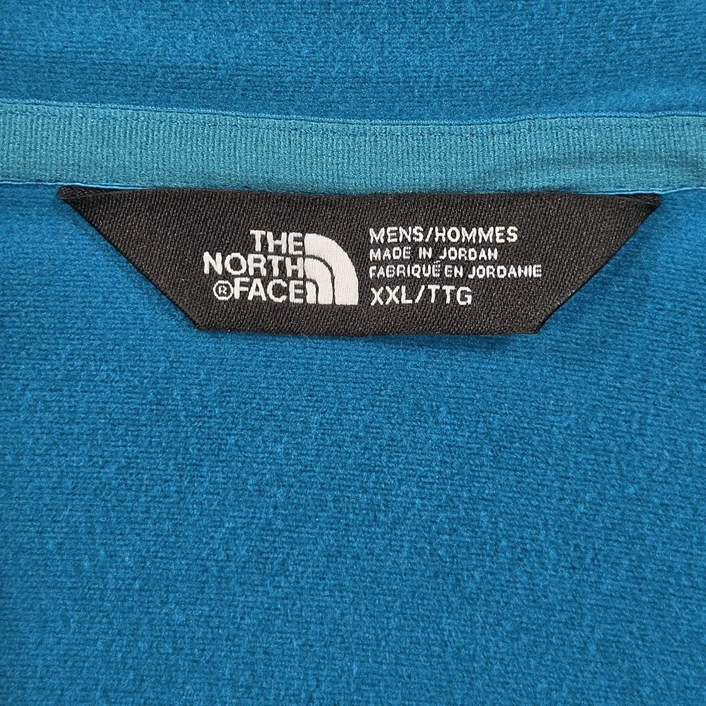 The North Face Pullover Mens 2XL Blue Long Sleeve Fleece 1/4 Zip Hiking Top